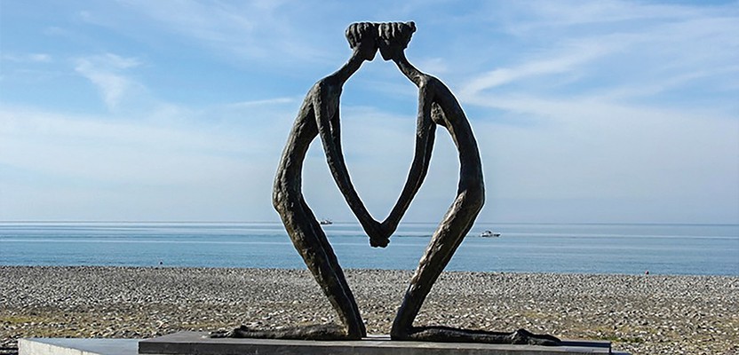 Sculptures in Batumi Boulevard